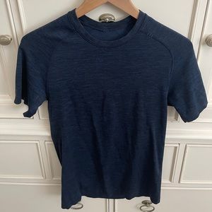 lululemon blue performance shirt